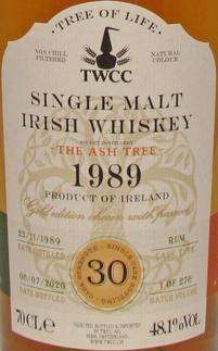 The Ash Tree 1989 爱尔兰单一麦芽威士忌TWCC-资料图