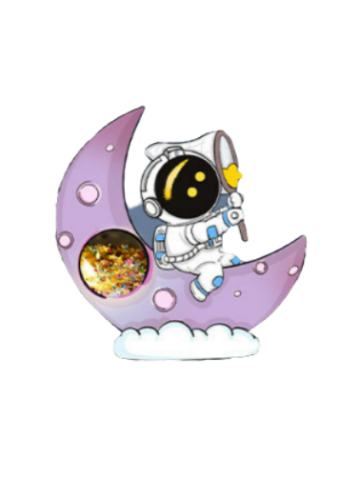 月亮捕星小夜灯