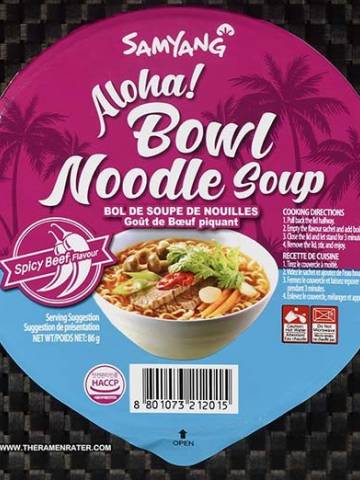 Aloha Bowl Noodle Soup Spicy Beef Flavor