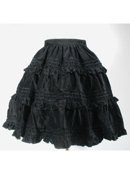 Velveteen 3 Tier Frill Skirt with Pintucks