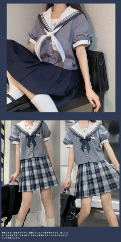 泡泡袖水手服-资料图