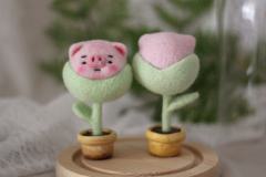 羊毛毡猪猪郁金香-资料图