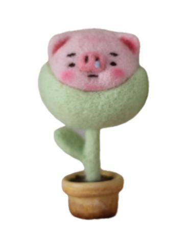 羊毛毡猪猪郁金香