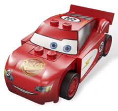 Lightning McQueen - Rust-eze Hood, Light Bluish Gray 1 x 4 Plates Inside