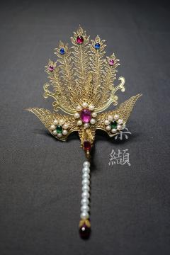 花丝银镀金正凤/分心-资料图