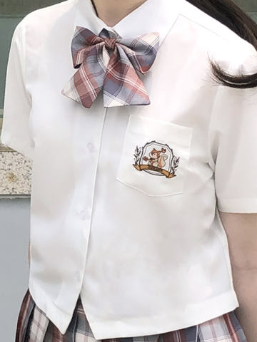 松鼠刺绣衬衫