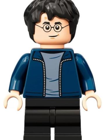 Harry Potter, Dark Blue Open Jacket, Black Medium Legs