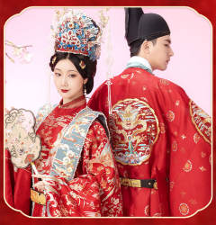 繁花灼灼婚服-资料图