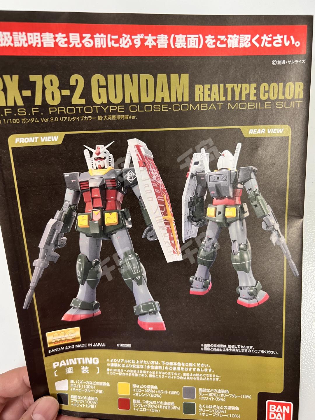 MG RX-78-2 高达真实配色超・大河原邦男展版| 高达- RX-78-2 高达