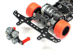 迷你四驱整备站限定 HG MASS DAMPER SET w/BALL CONNECTORS (HEX WEIGHTS/CARBON PLATE) MINI 4WD STATION-资料图