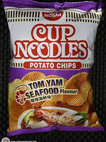 Cup Noodles Potato Chips Tom Yam Seafood Flavour