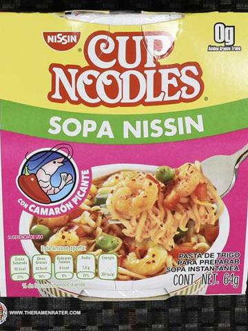 Cup Noodles Sopa Nissin Con Camaron Picante