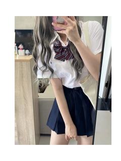 格拉德高校 短袖条纹衬衫-资料图
