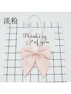 羽根领结 淡粉亮晶晶