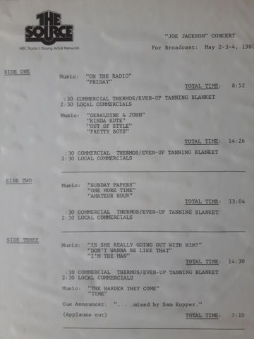 The Source: "Joe Jackson" Concert