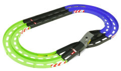 迷你四驱跑道 MINI 4WD OVAL HOME CIRCUIT WITH LANE CHANGE  (LIGHT GREEN/BLUE)