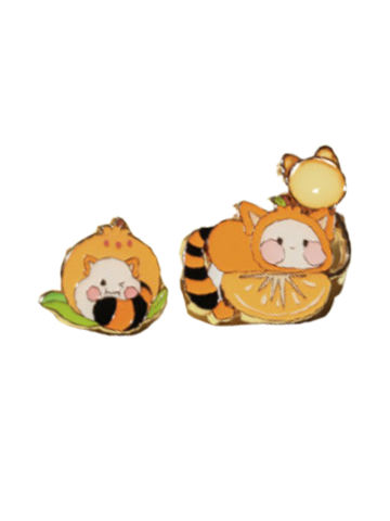 橘子小熊猫徽章