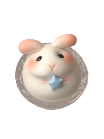 发芽兔抱蓝色星星