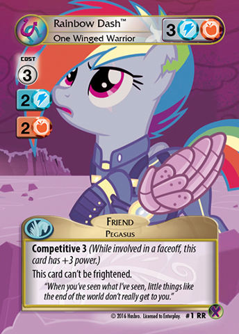 Rainbow Dash, One Winged Warrior