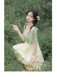 复古蕾丝吊带两穿仙女裙-资料图