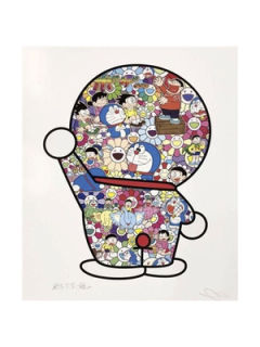 哆啦A梦×村上隆版画