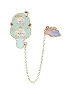 冬日憨憨白熊雪糕徽章