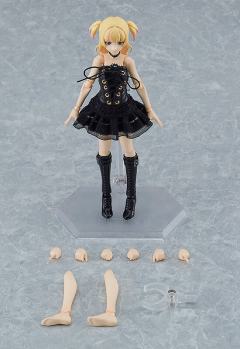 figma#581b 女性素体（有纪） 黑色紧身连衣裙-资料图