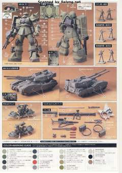 HGUC MS-06 扎古 II 重力战线 61坦克 套装-资料图