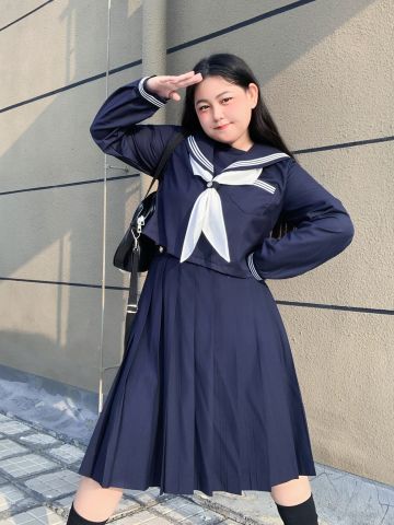 车厘子jk 绀三本基础款水手服