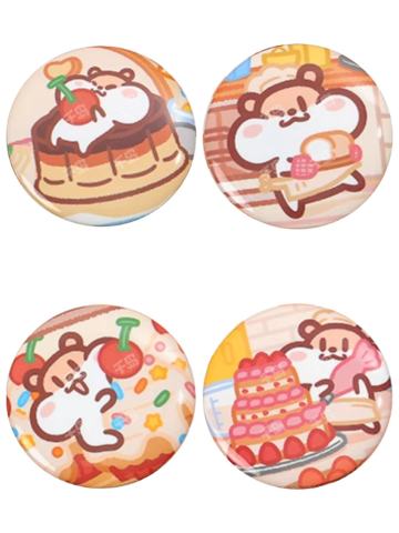 美食款徽章-奶茶鼠系列徽章