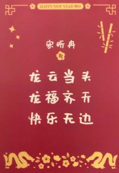 宋昕冉 24新年祝福签