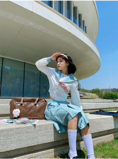 星石文学部·薄荷曼波夏服套装-资料图