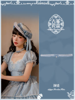古董瓷盘系列小物 边夹 帽子 发带 颈链-资料图