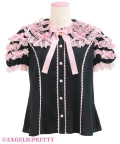 Airy Frill 轻盈 褶边 短袖衬衫-资料图