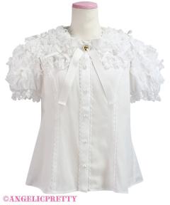 Airy Frill 轻盈 褶边 短袖衬衫-资料图