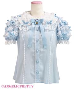 Airy Frill 轻盈 褶边 短袖衬衫-资料图