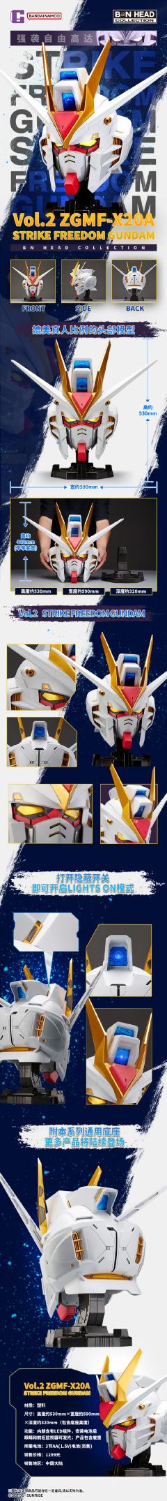 BN HEAD COLLECTION Vol.2 ZGMF-X20A 强袭自由高达-资料图