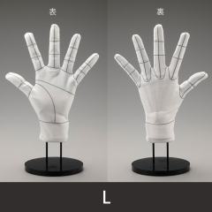 艺术参考工具 手部模型专用手套 左手 -网格线--资料图