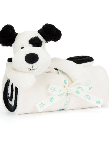 Bashful Black & Cream Puppy Blankie