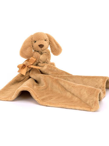 害羞太妃糖色小狗安抚巾