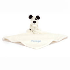 Personalised Bashful Black & Cream Puppy Soother