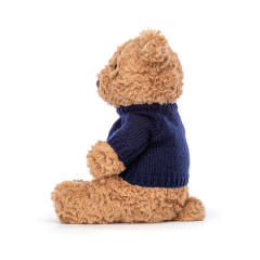 Bartholomew Bear with Personalised Navy Jumper-资料图