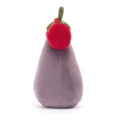 温暖红色耳罩活泼茄子-资料图