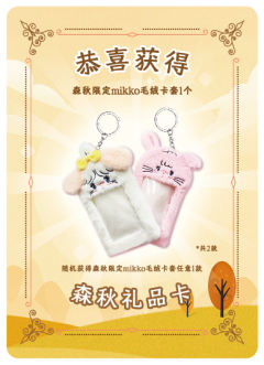 毛绒卡套兑换卡