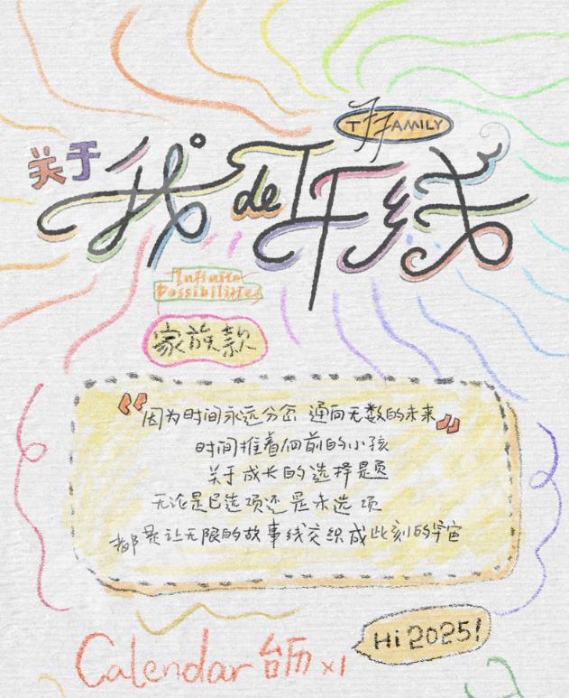 王橹杰26台历隐藏卡 25台历隐藏卡 25台历单人款隐藏卡浚铭| TF家族四代- 2025台历套装《关于我的if线