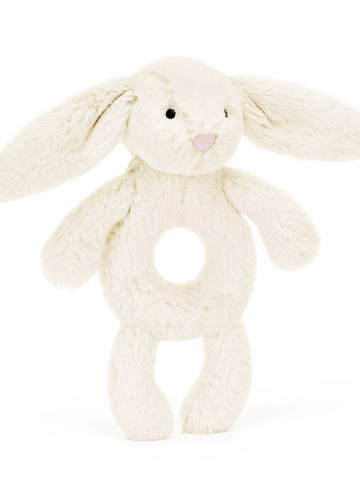 Bashful Bunny Ring Rattle-Cream