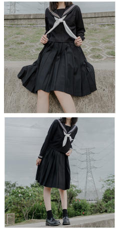 白三本浓绀黑色关西襟中间服-资料图