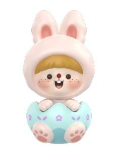 复活节缤纷蛋蛋兔