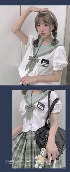 泡泡袖水手服-资料图