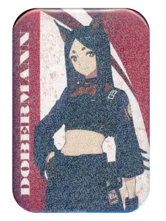 杜宾方形徽章-animax cafe系列